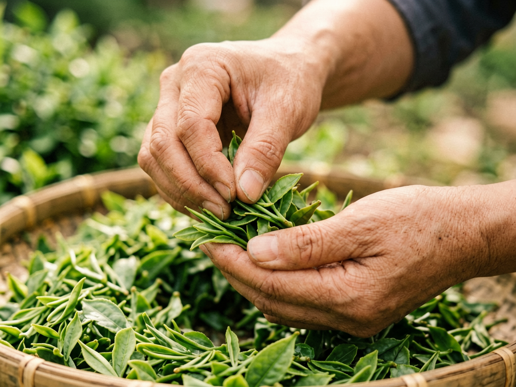手工採茶過程